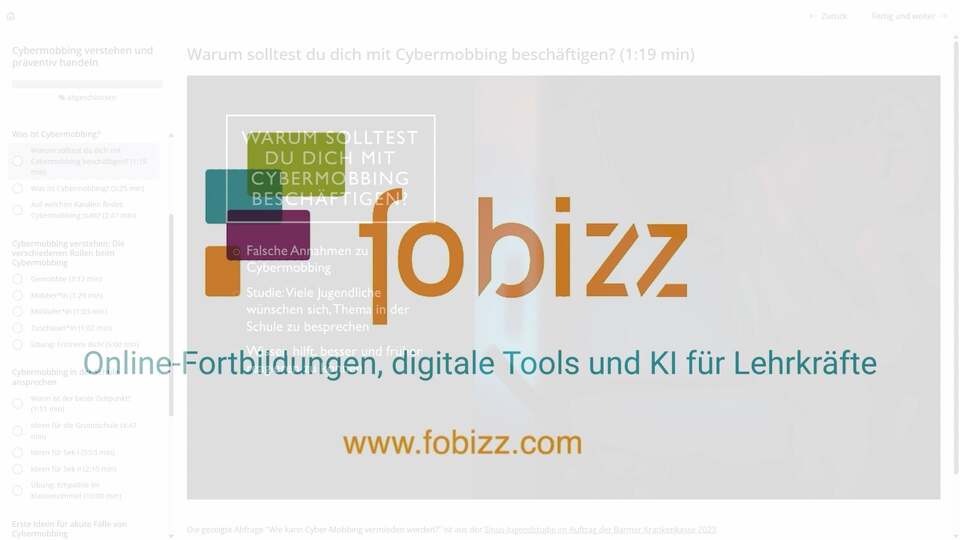 Vimeo Video: Worum geht es in dieser Fortbildung?